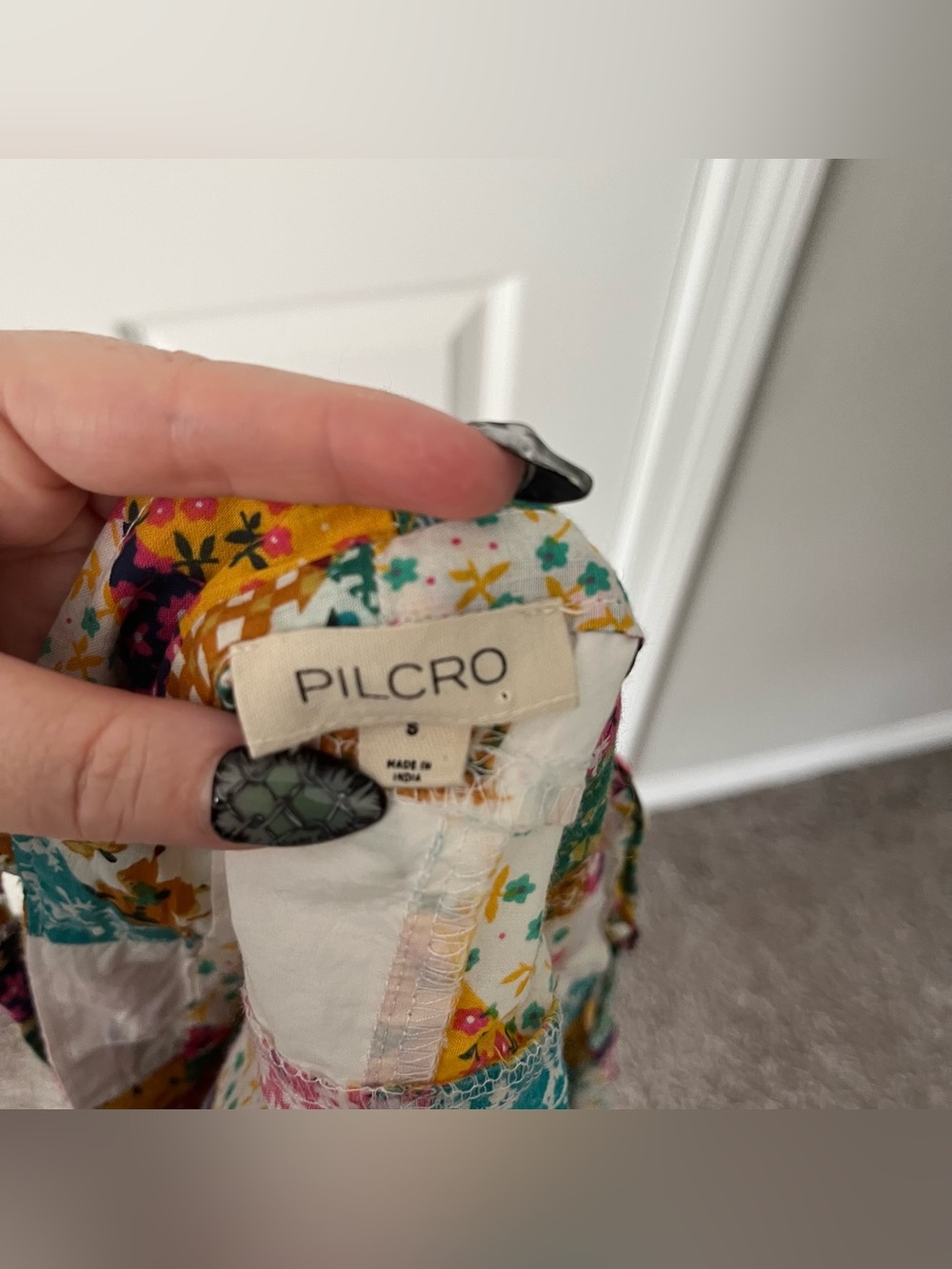 NWOT Women's Anthropologie Pilcro Patchwork Boxy Tank Top size Small - Picture 6 of 6
